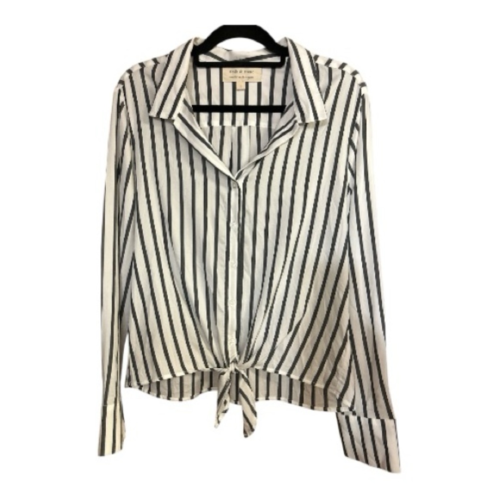 Cloth & Stone Monochrome Striped Top